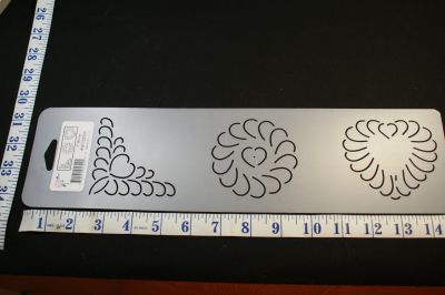 QUILTING STENCIL 1329 3in Feather Blocks